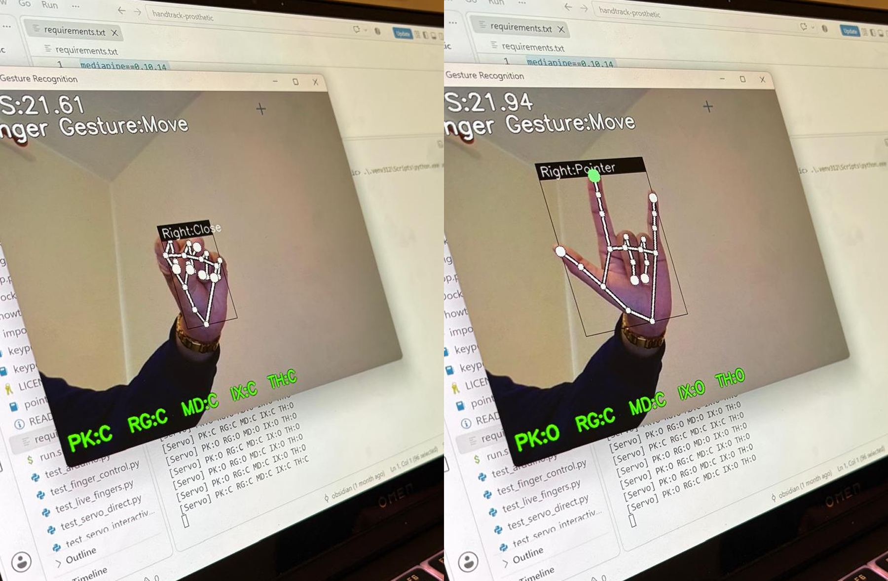 Hand tracking and response